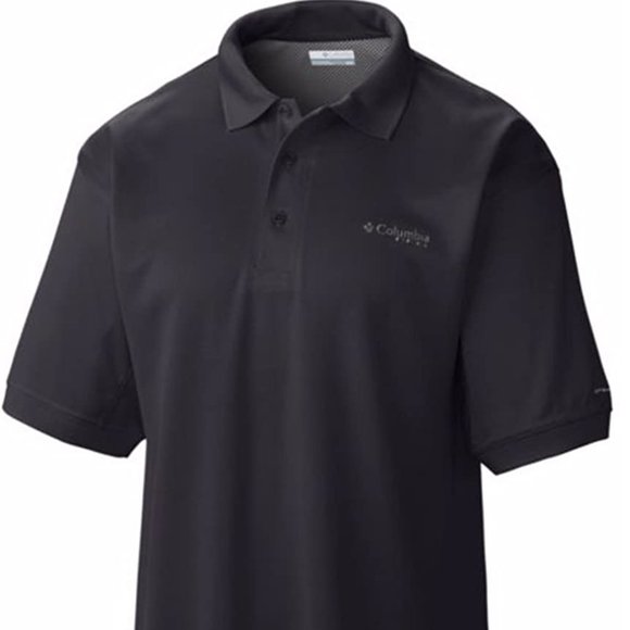🆕Columbia Men's City Voyager Omni-Shade Sun Protection UPF 30 Polo -Black, NWT - Picture 1 of 7
